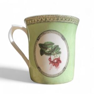Royal Horticulture Society - Queens China - Green Porcelain Floral Teacup